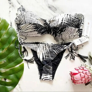 PilyQ Nassau Goddess Bandeau Bikini Set NWT